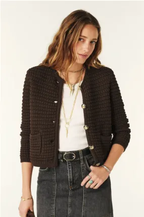 Gaspard Knitted Cardigan Brown