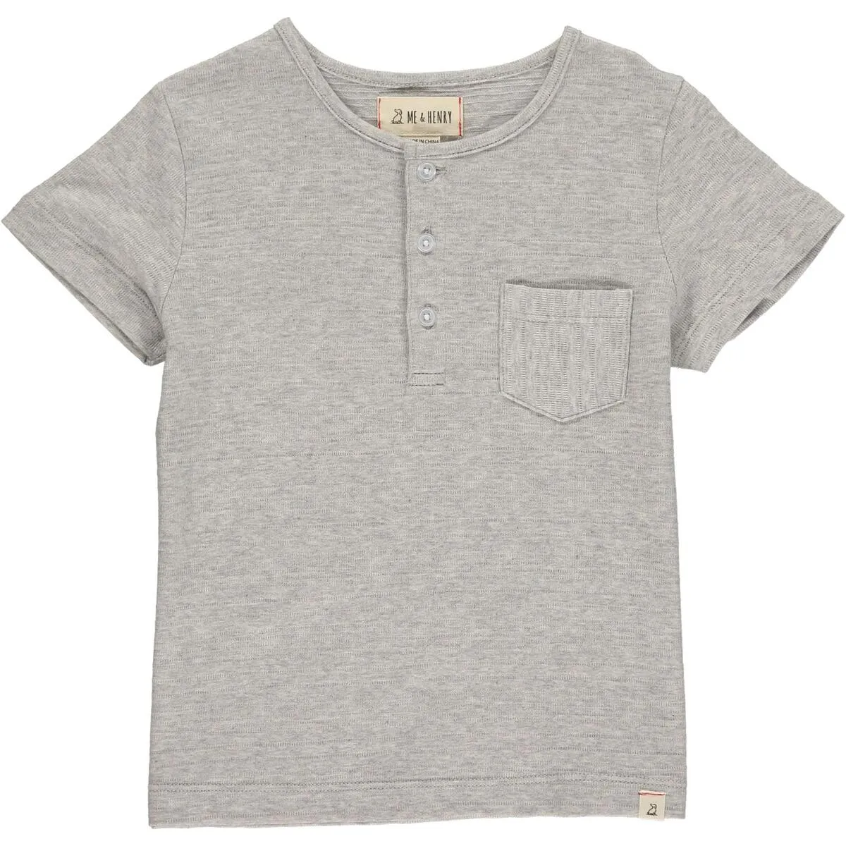 Grey Ribbed Henley