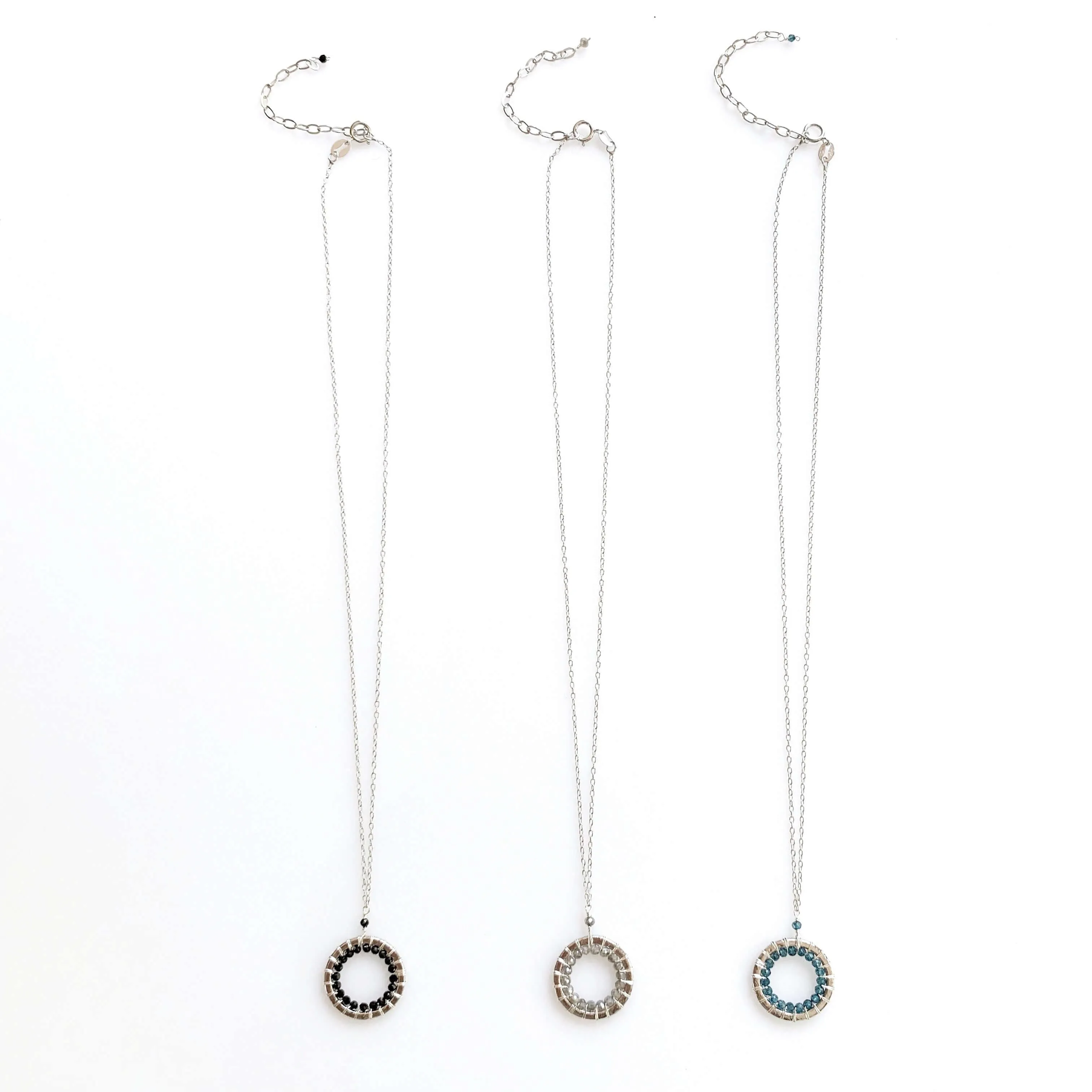 Halo Mini Silver Pendants