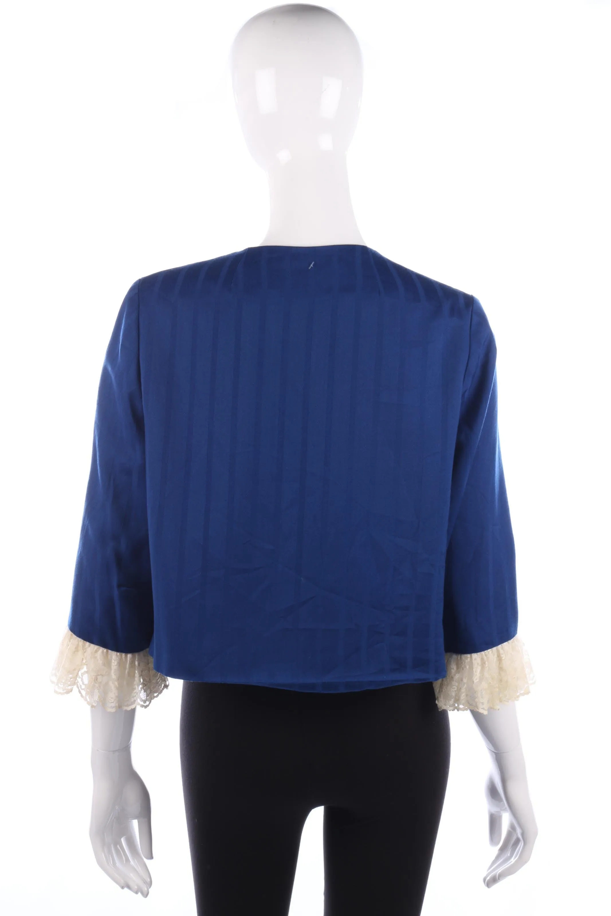 Harold K California by Hal Krasell Blue Jacket with Lace UK 8/10