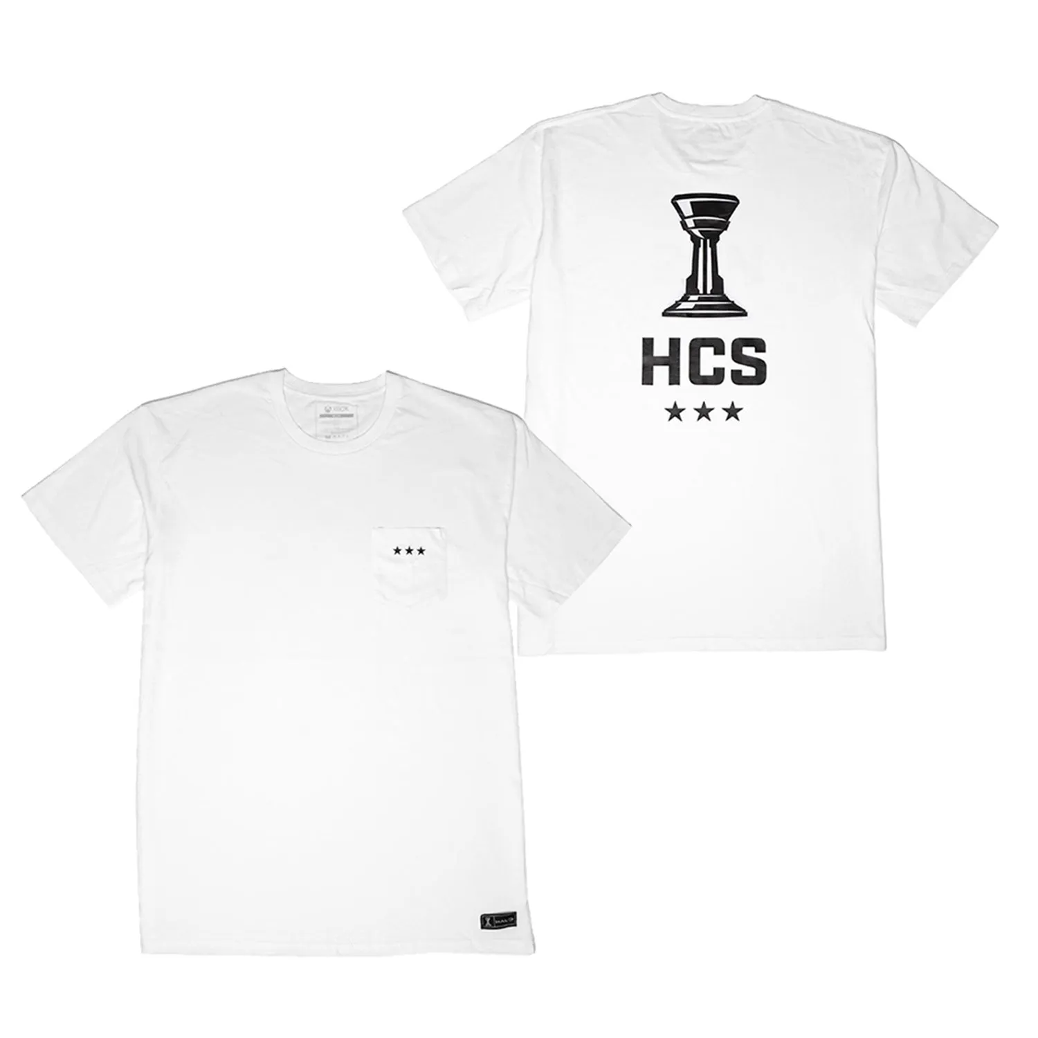 HCS Trophy White Pocket Tee