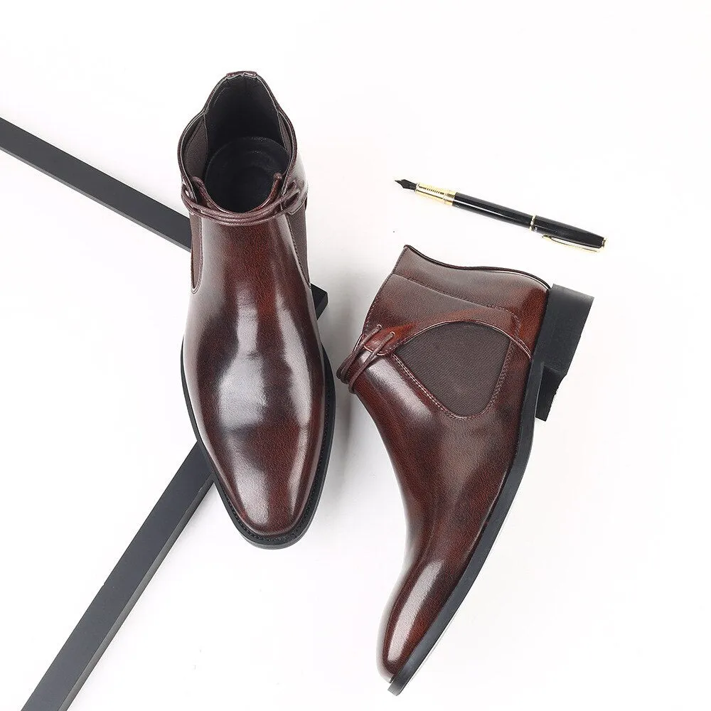 Hnzxzm Brand Men Ankle Boots Fashion Chelsea Boots Daily Comfortable Shoes Classic Boots Men Work Footwear Botas Hombre