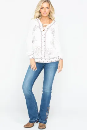 Homegrown Lace Up Tunic Top