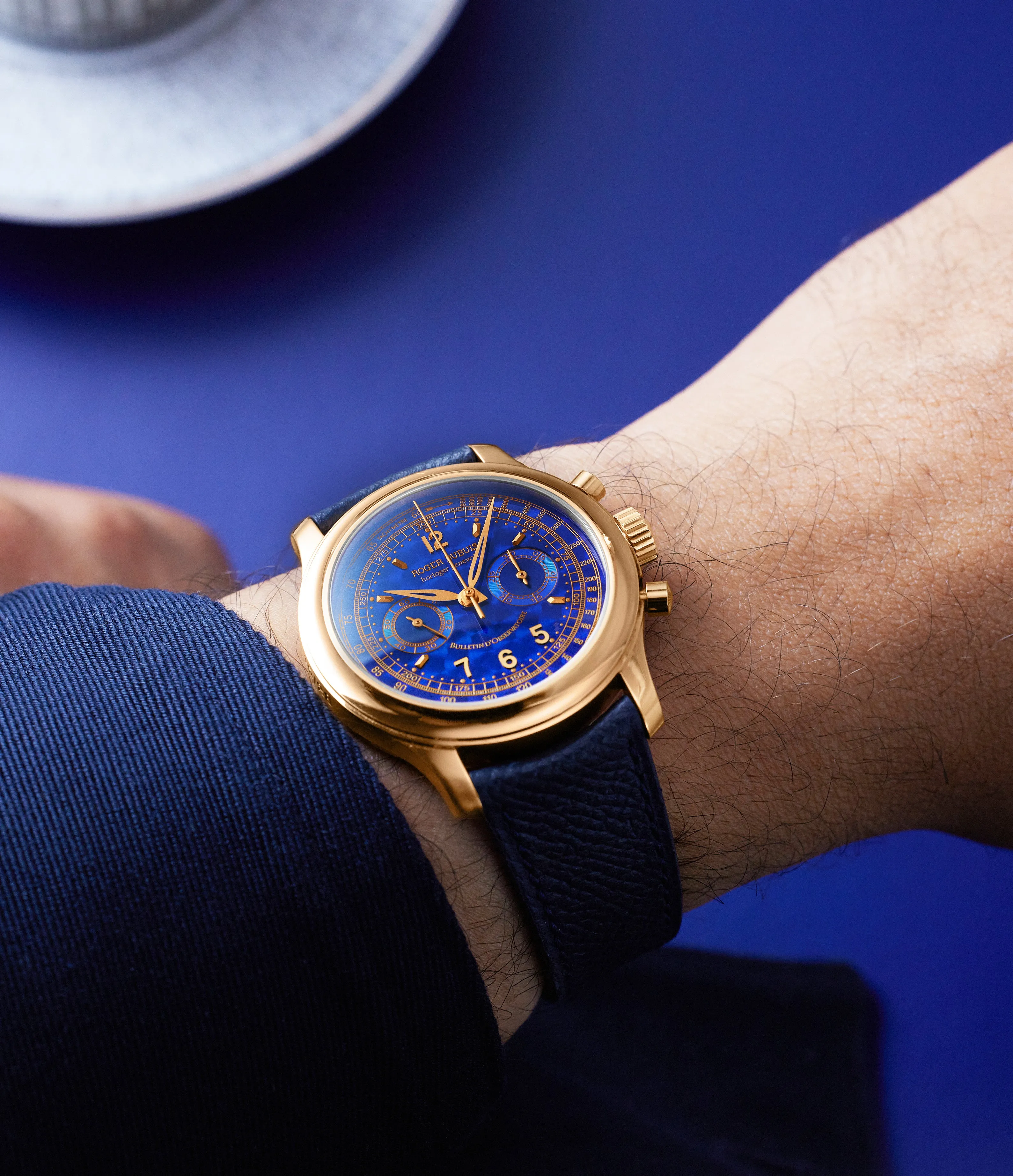 Hommage Chronograph H40 | Blue Dial | Rose Gold