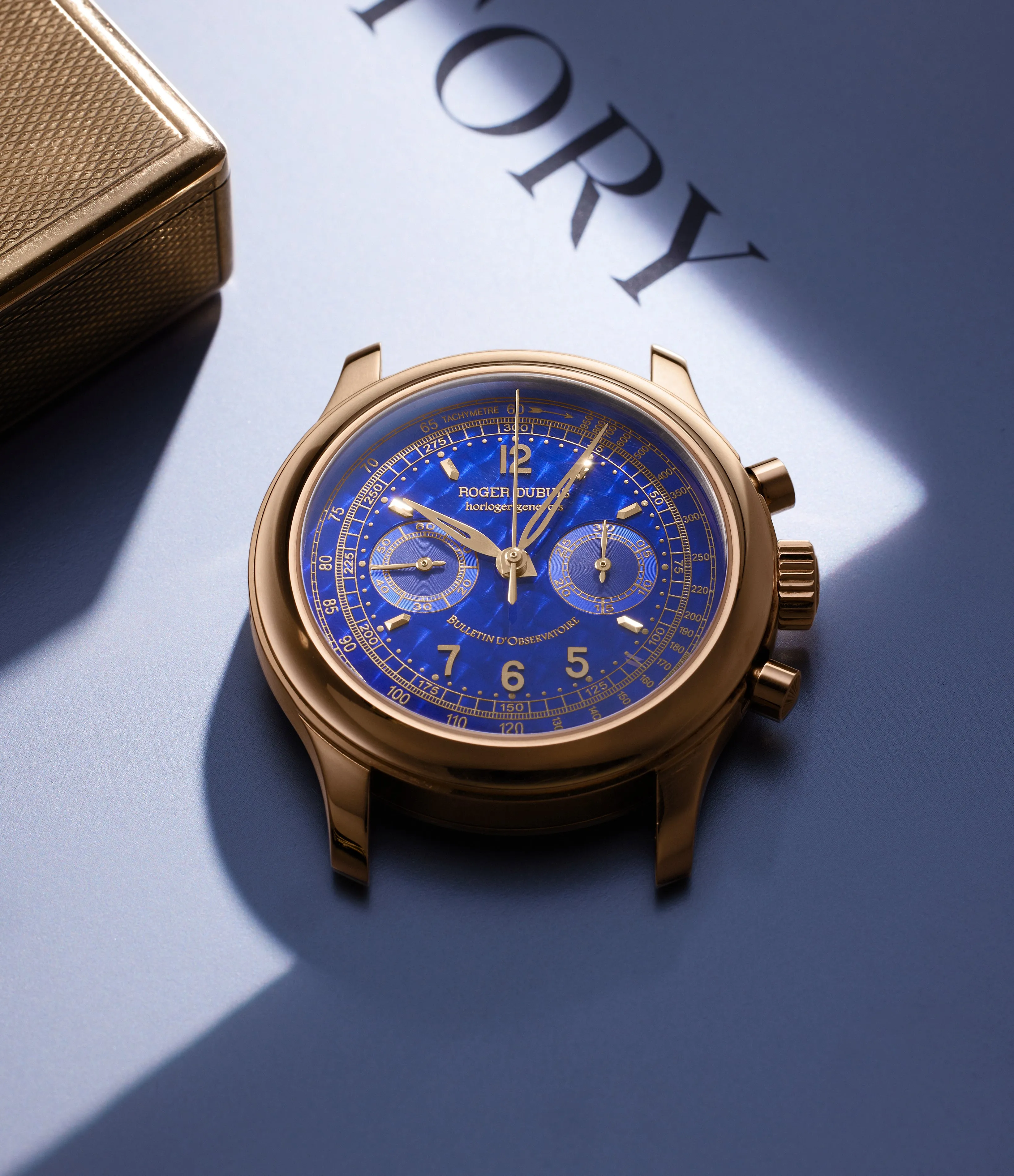 Hommage Chronograph H40 | Blue Dial | Rose Gold