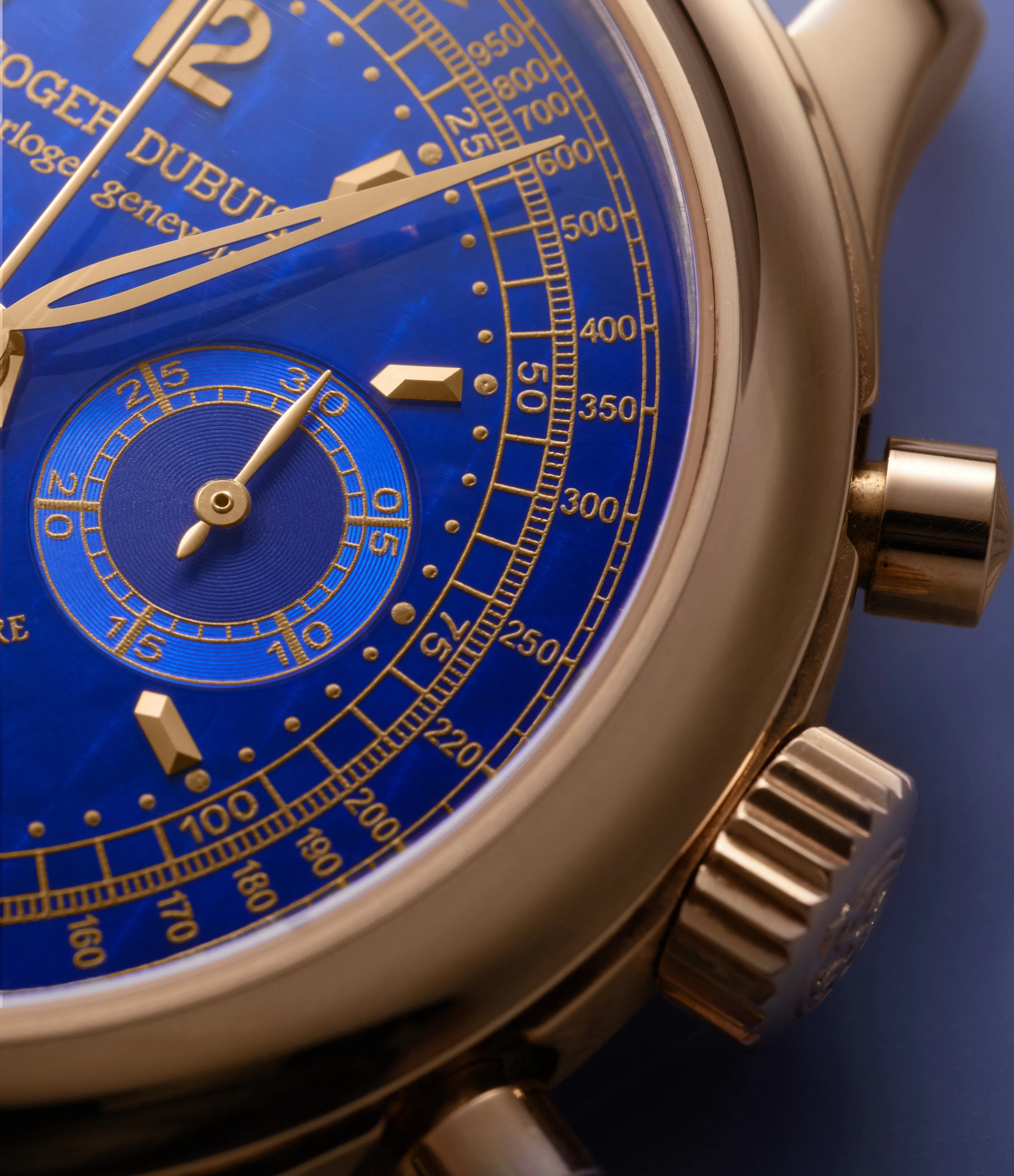 Hommage Chronograph H40 | Blue Dial | Rose Gold