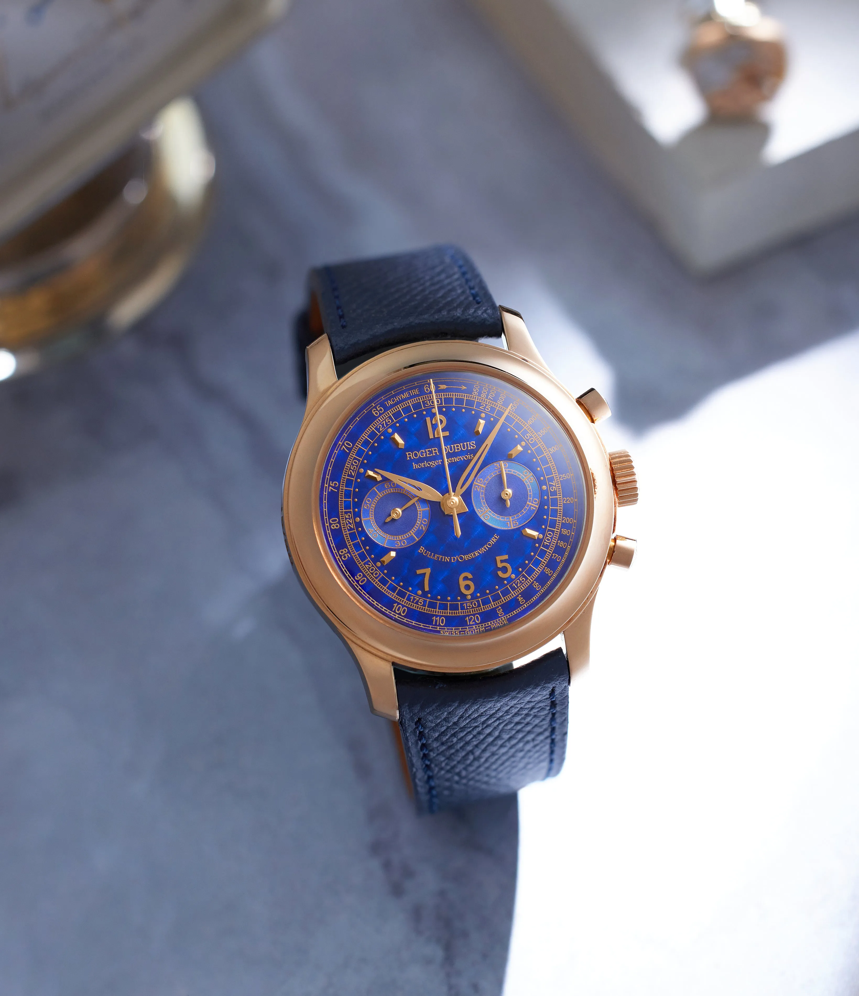 Hommage Chronograph H40 | Blue Dial | Rose Gold