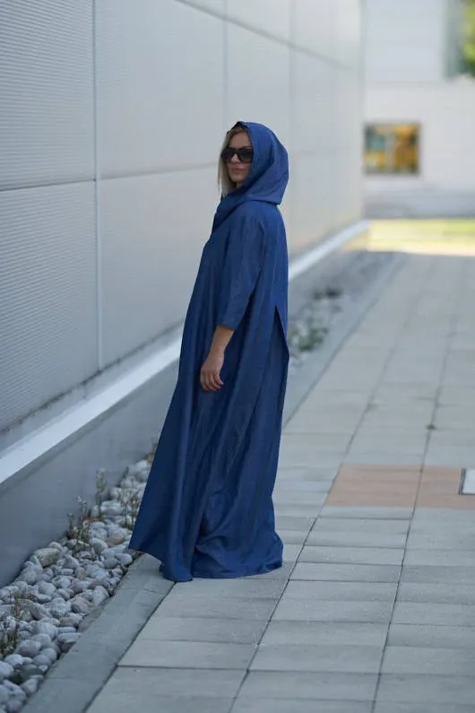 Hooded Tencel Maxi Dress