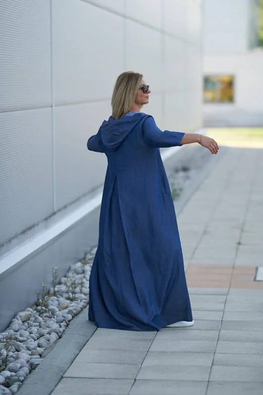 Hooded Tencel Maxi Dress