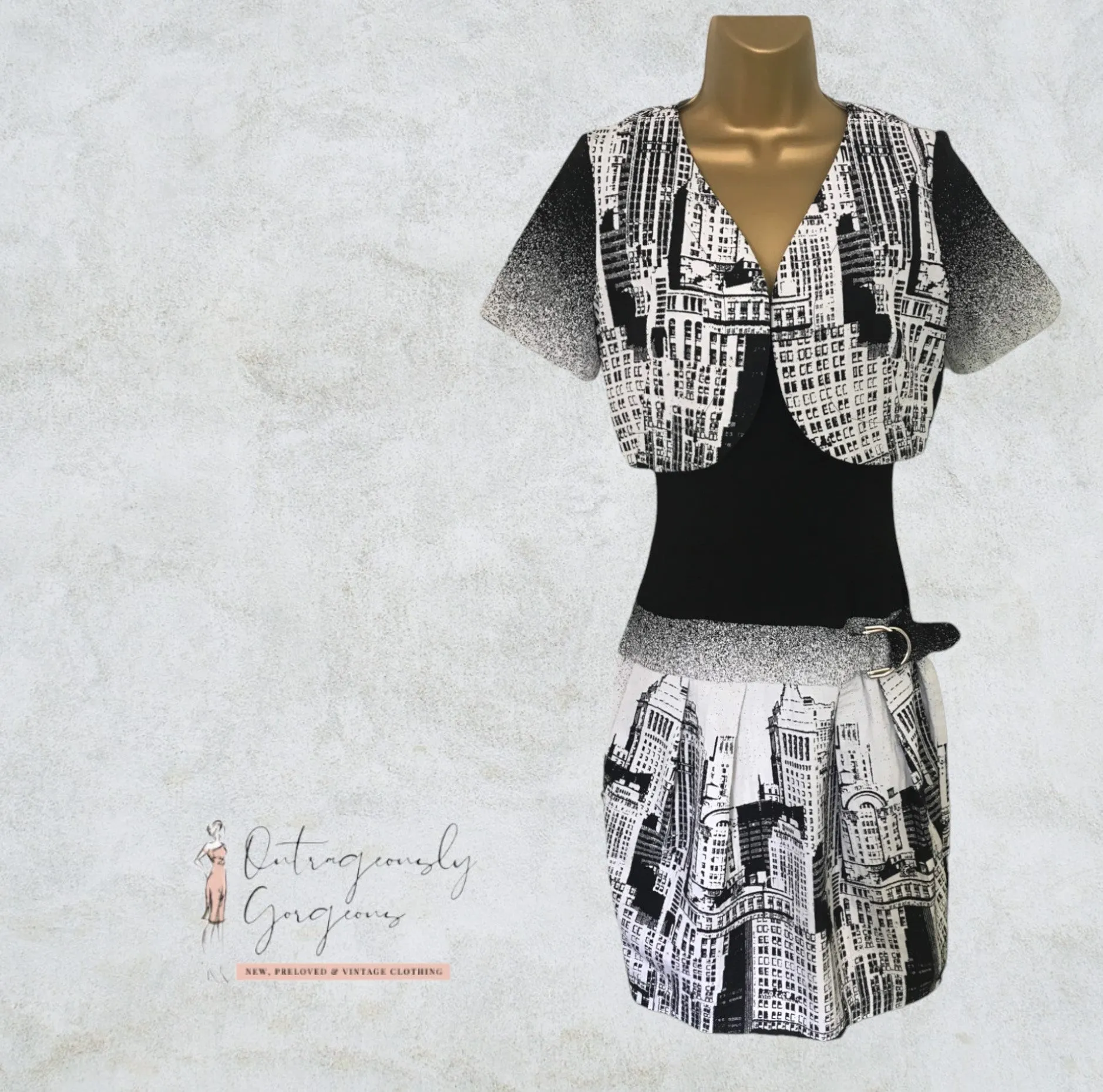 Hug An´ Co France Black & White Summer Outfit UK 10 US 6 EU 38