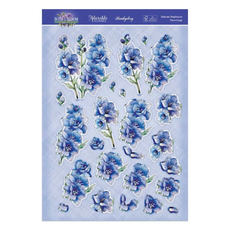 In Full Bloom Deco-Large Set - Delicate Delphinium