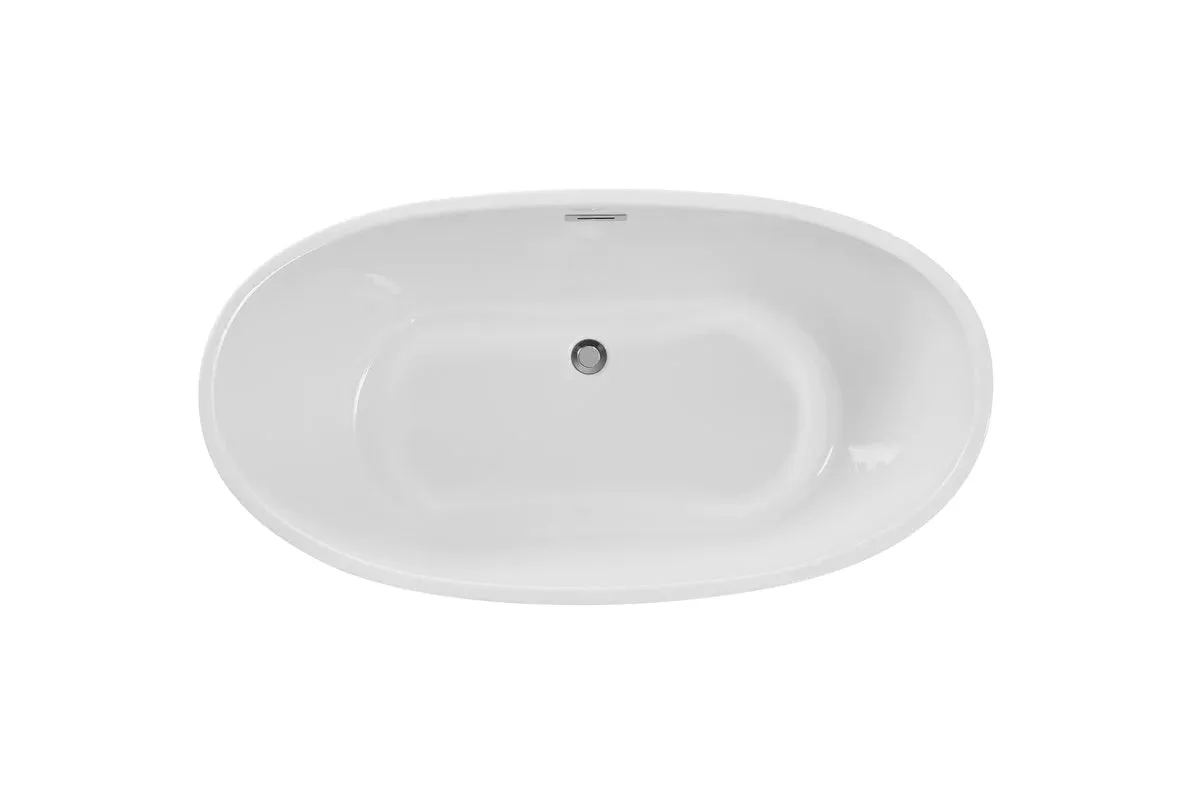 Ines 54" Soaking Double Slipper Bathtub