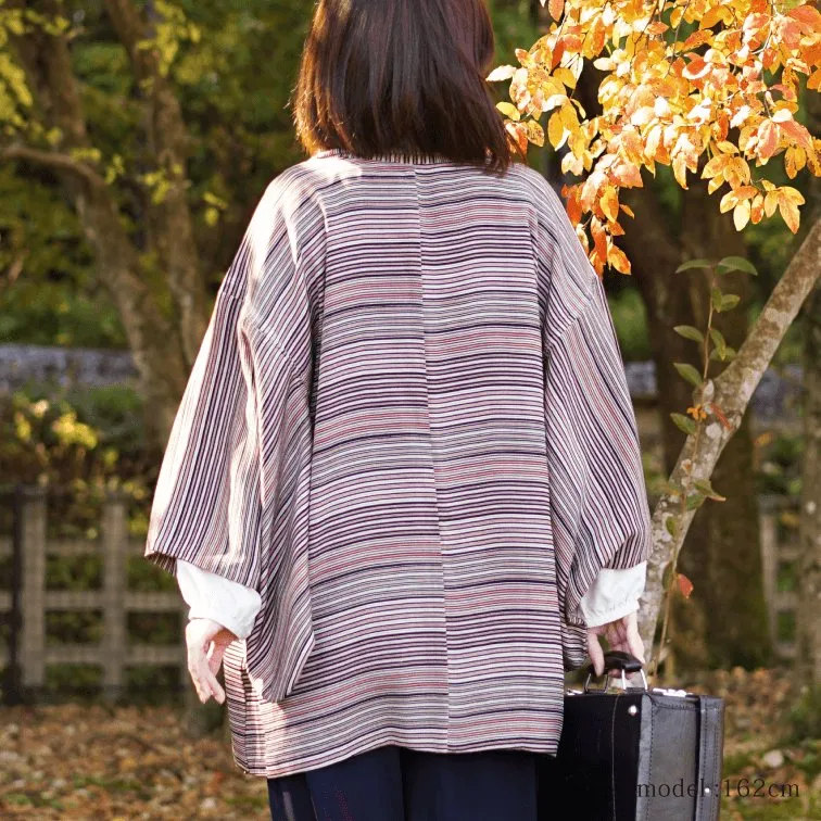 Japanese color stripe haori