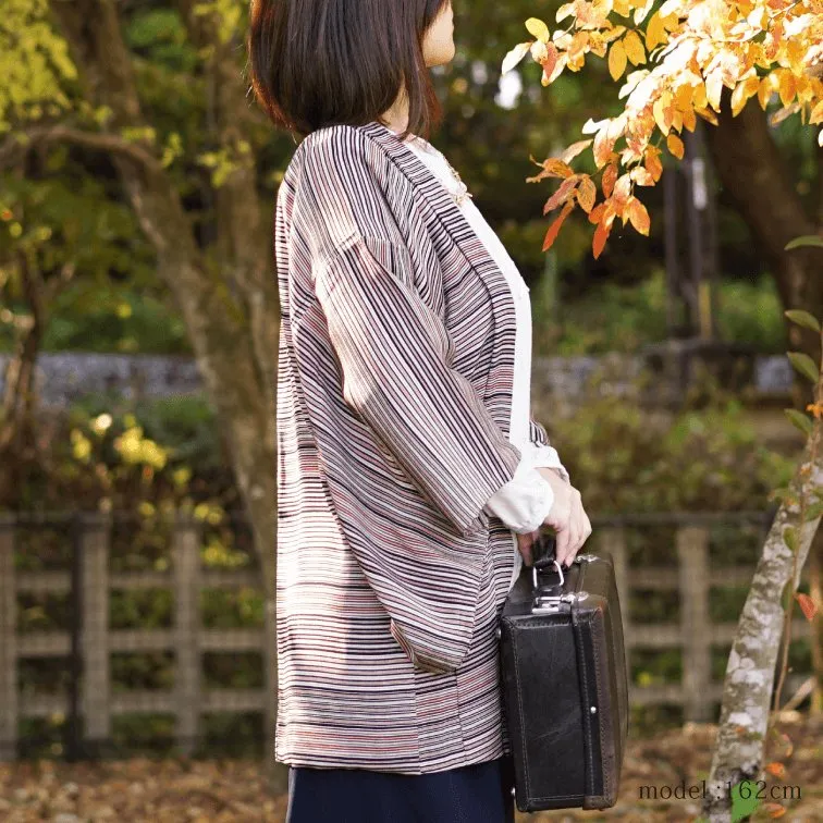 Japanese color stripe haori