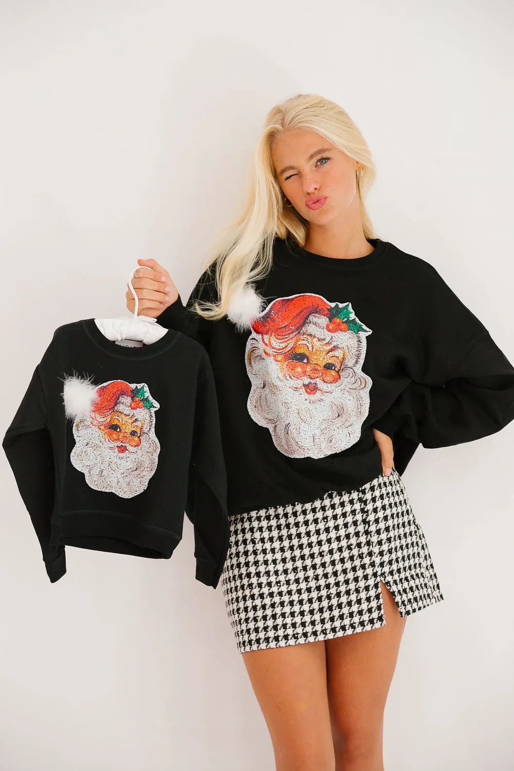 JOLLY SANTA BLACK PULLOVER