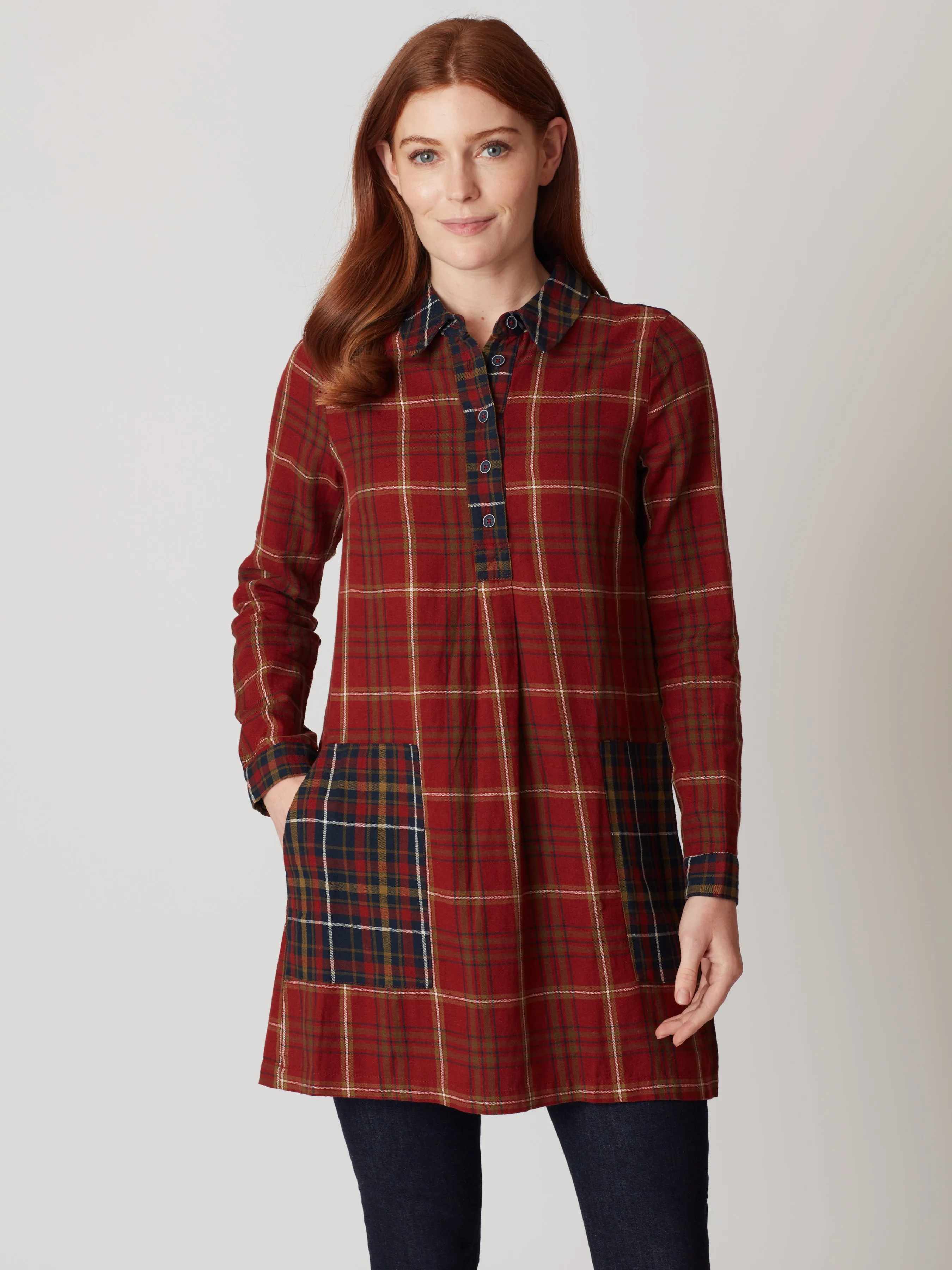 Koray Check Tunic Dress