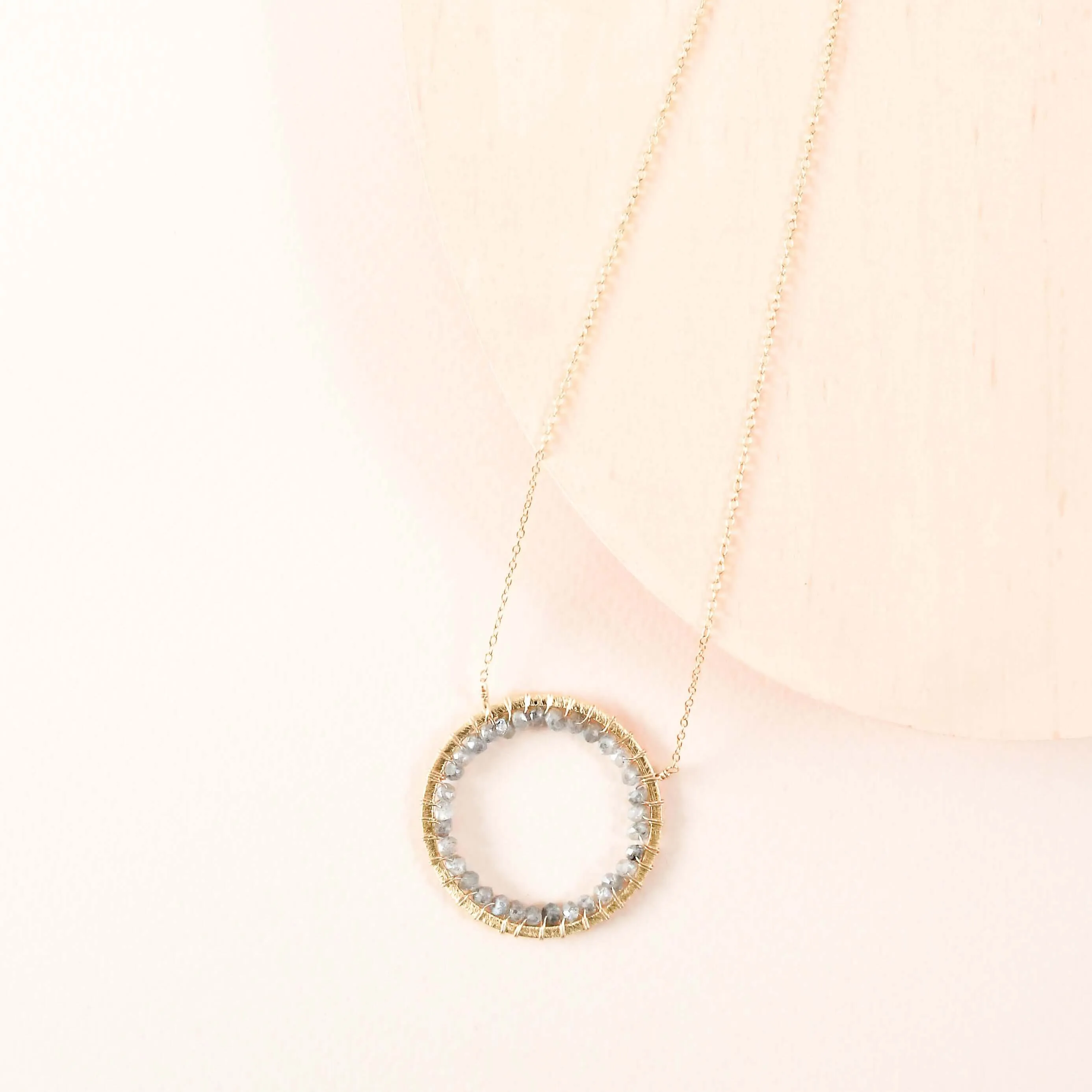 Labradorite Halo Necklace