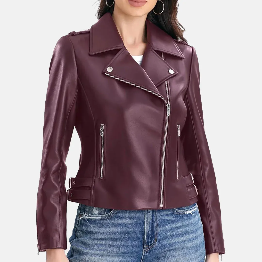 Lady Rider Suede Leather Jacket for Women