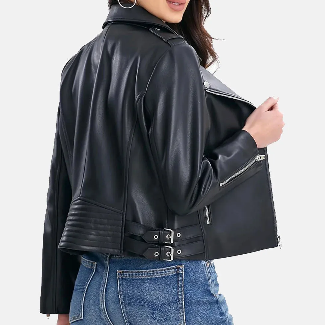 Lady Rider Suede Leather Jacket for Women