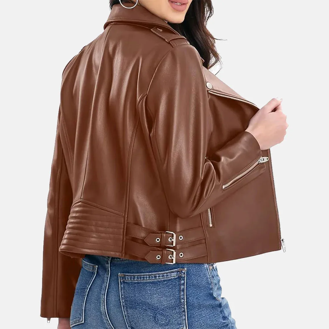 Lady Rider Suede Leather Jacket for Women