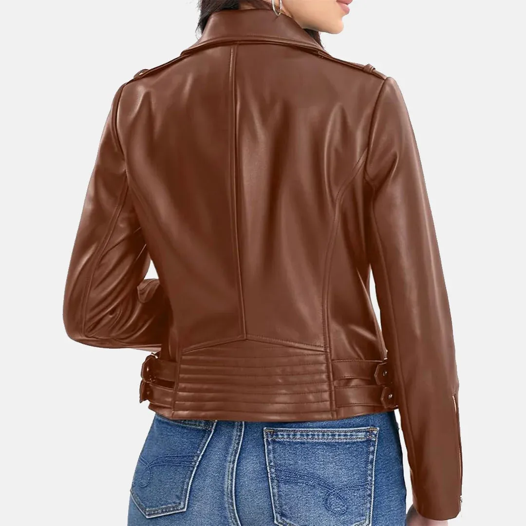 Lady Rider Suede Leather Jacket for Women