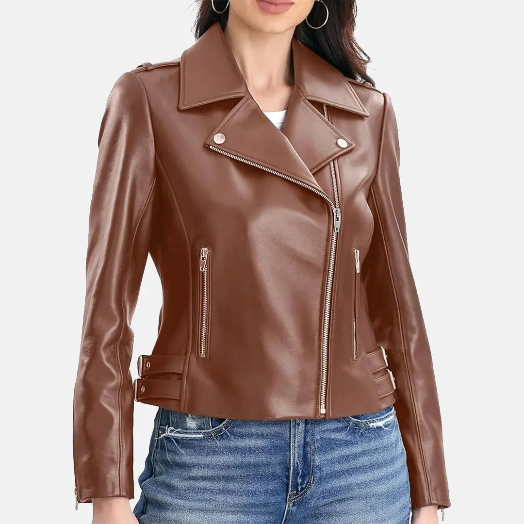 Lady Rider Suede Leather Jacket for Women