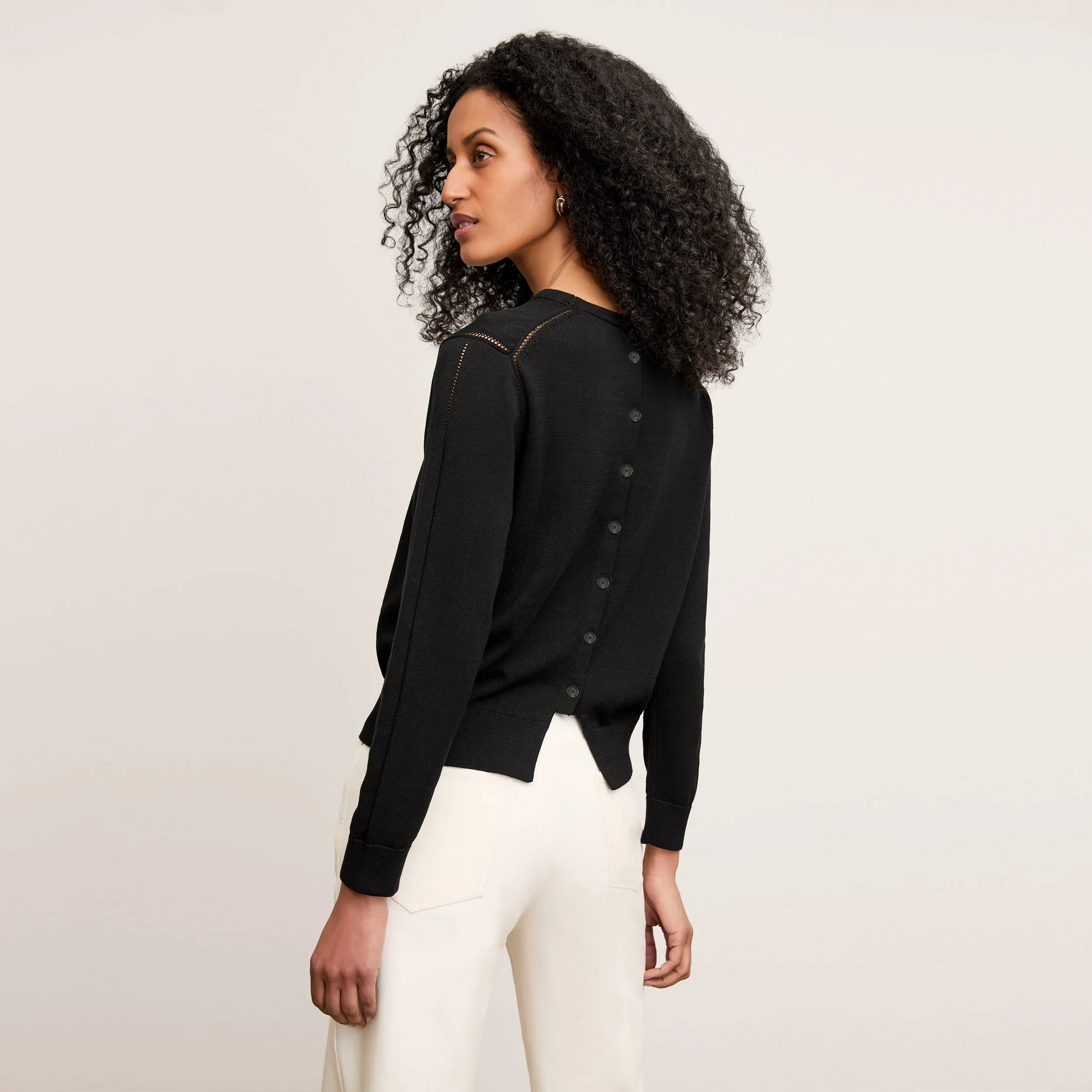 Larissa Sweater - Cotton Silk Knit :: Black