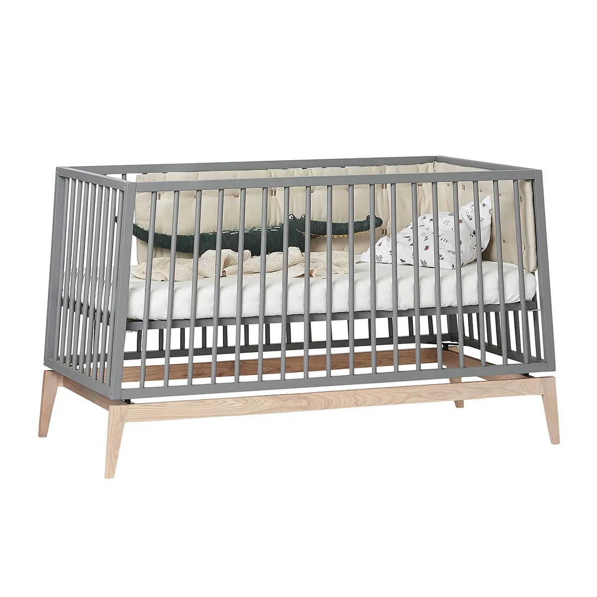 LEANDER, LUNA BABY COT, 140X70 CM, Grey