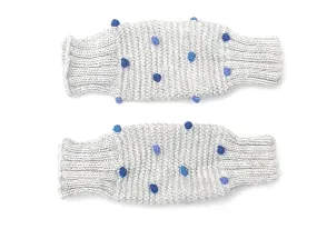 Leg/Arm Warmers Grey w/ Shades of Blue Dots