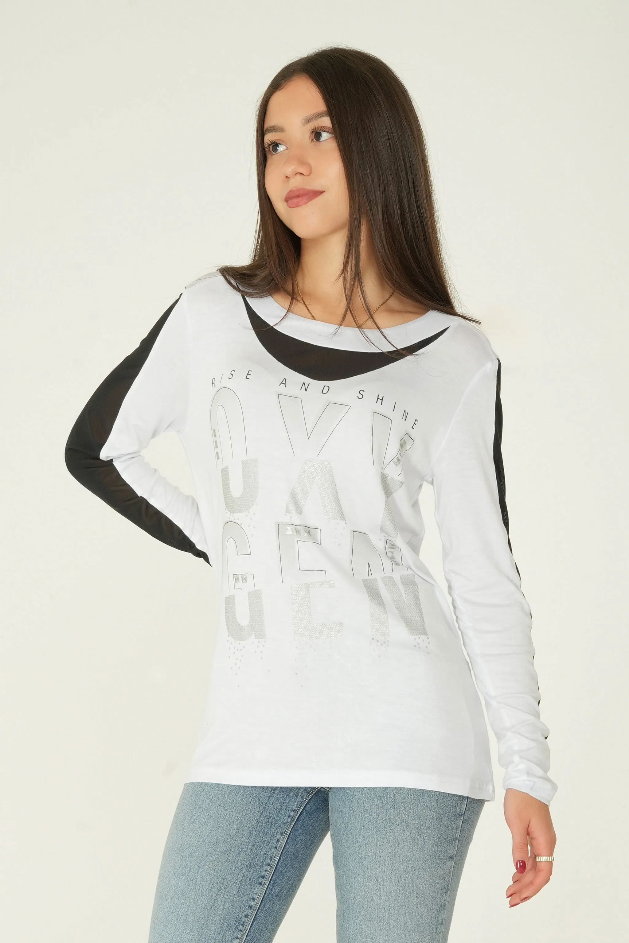 Long Sleeve Printed Top