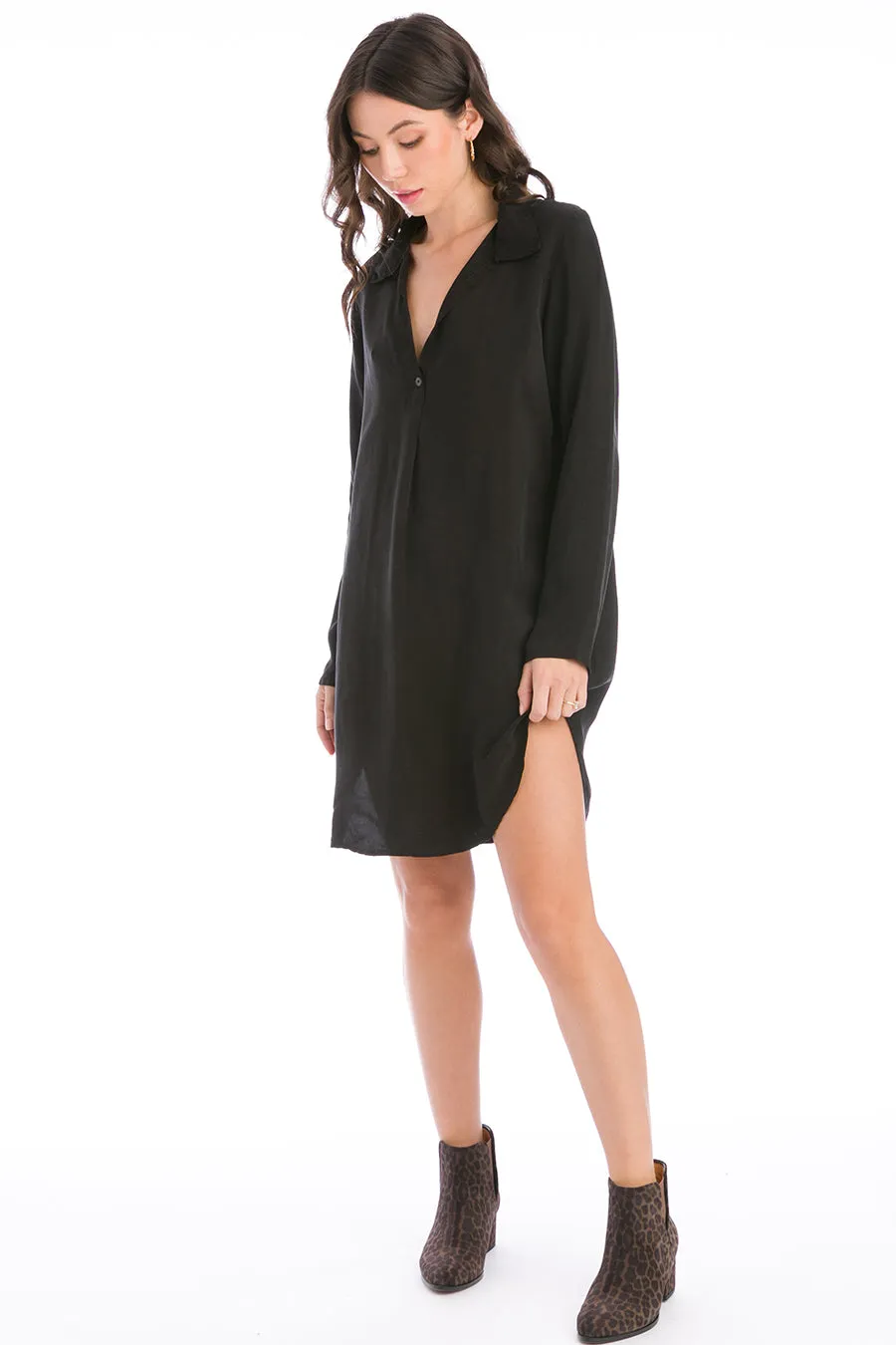 Long Sleeve Shirt Tunic Dress