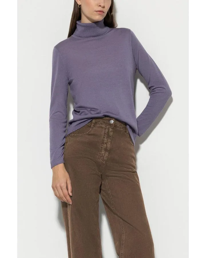 Luisa Cerano Silk Blend Turtleneck Sweater