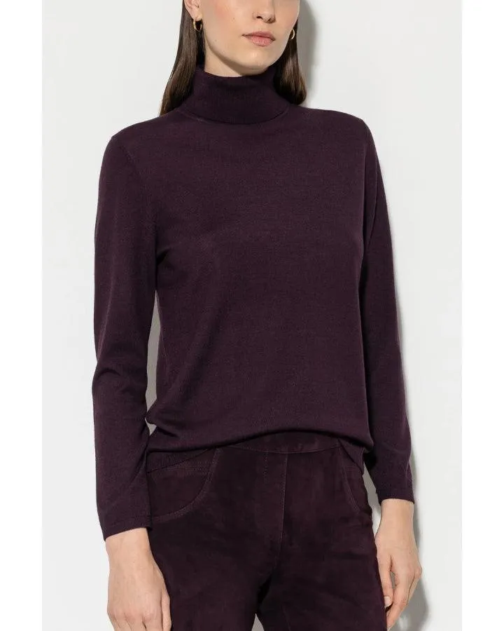 Luisa Cerano Silk Blend Turtleneck Sweater