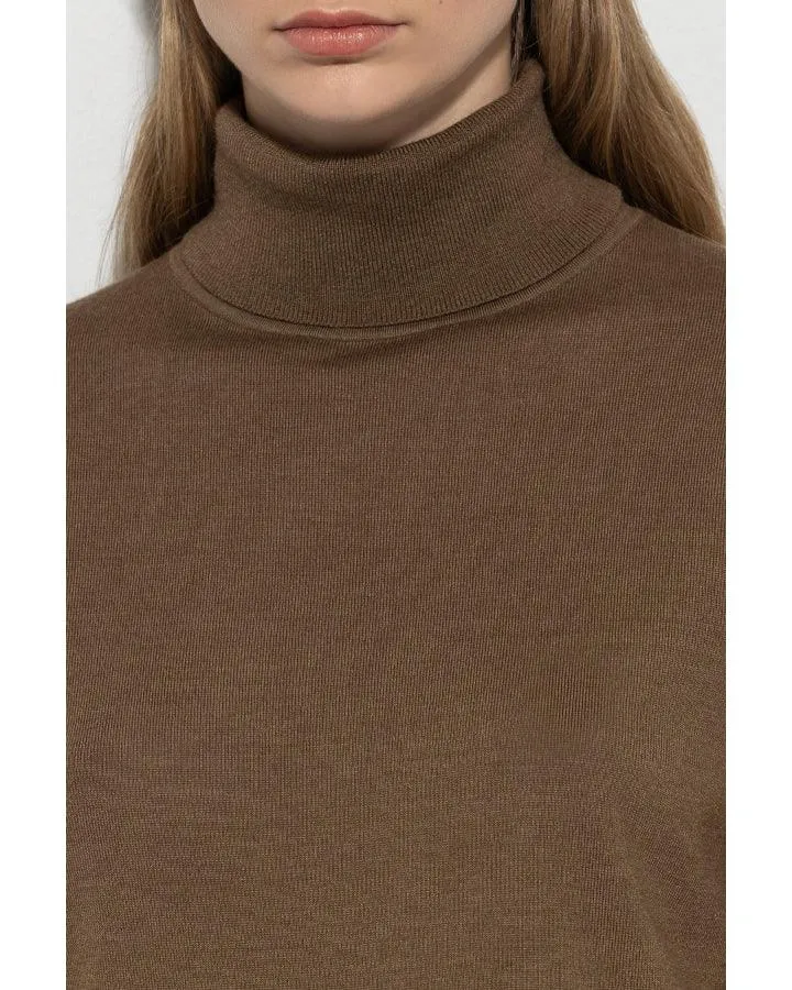 Luisa Cerano Silk Blend Turtleneck Sweater