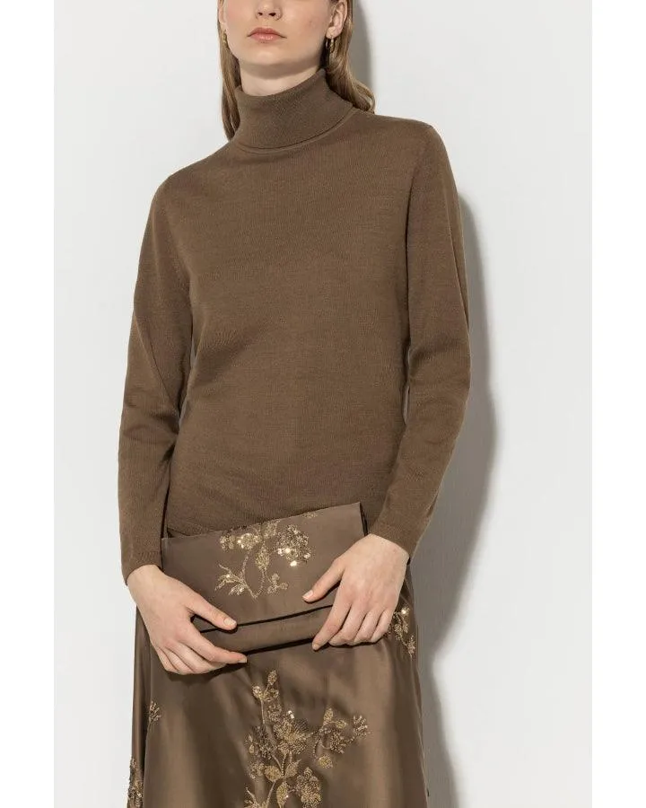 Luisa Cerano Silk Blend Turtleneck Sweater