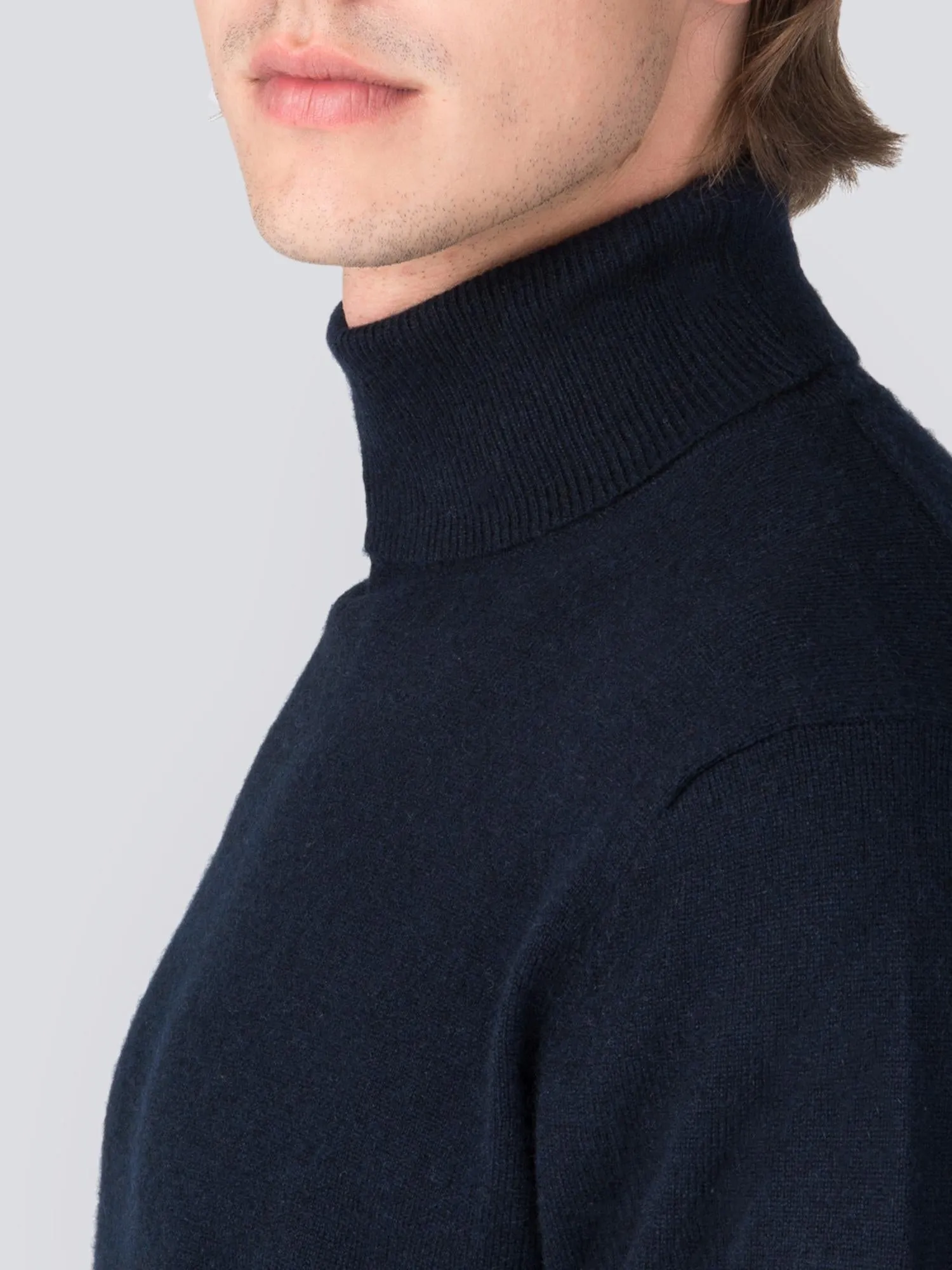 Men Turtleneck Sweater_Dark Navy