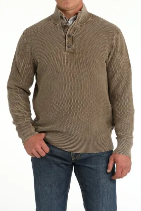 Men's Cinch Brown Pullover Sweater