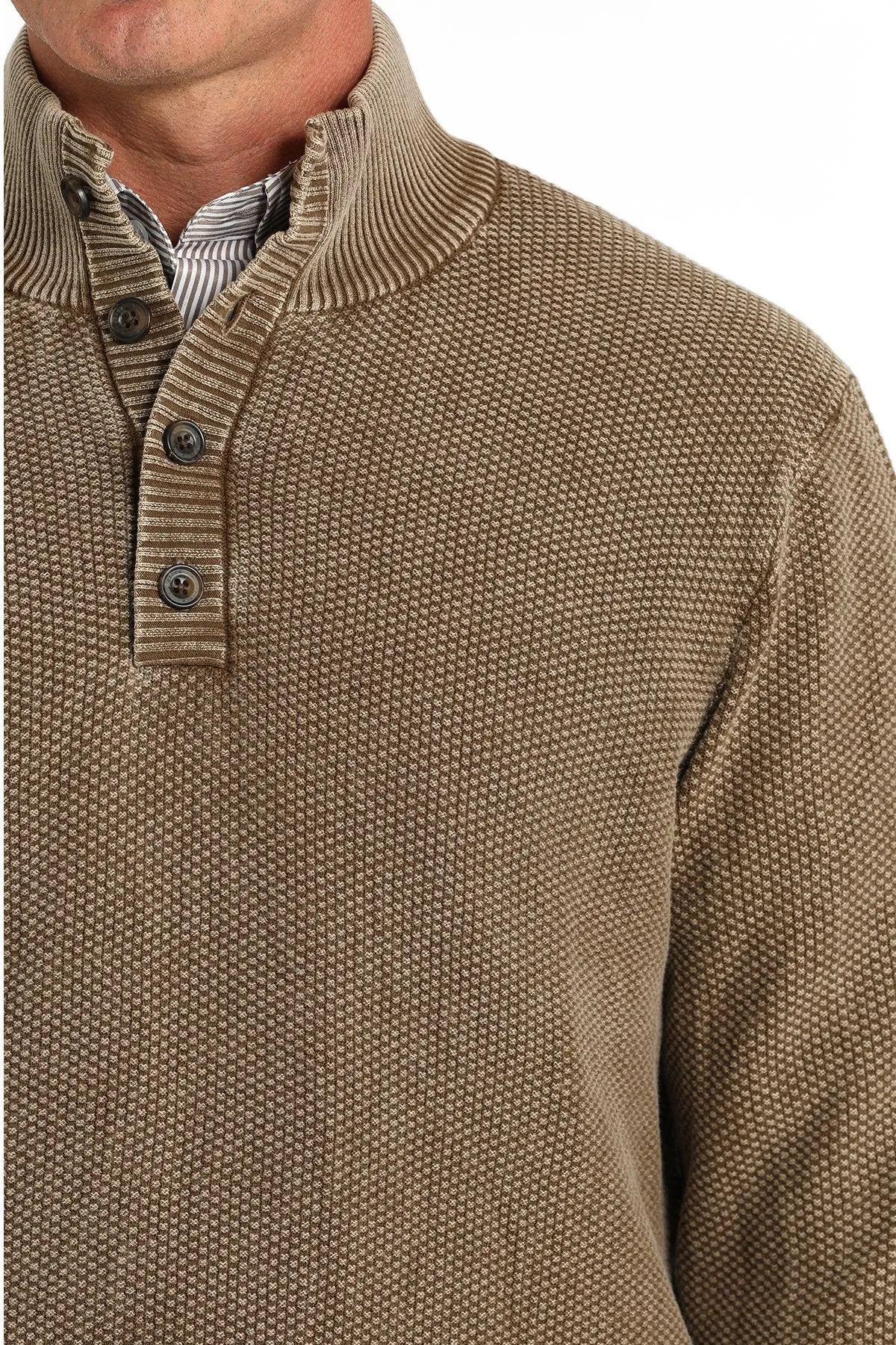 Men's Cinch Brown Pullover Sweater