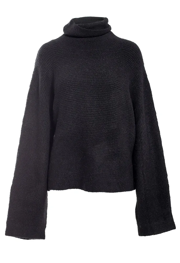 Minnie Rose Cuddle Ribbed Turtleneck Sweater