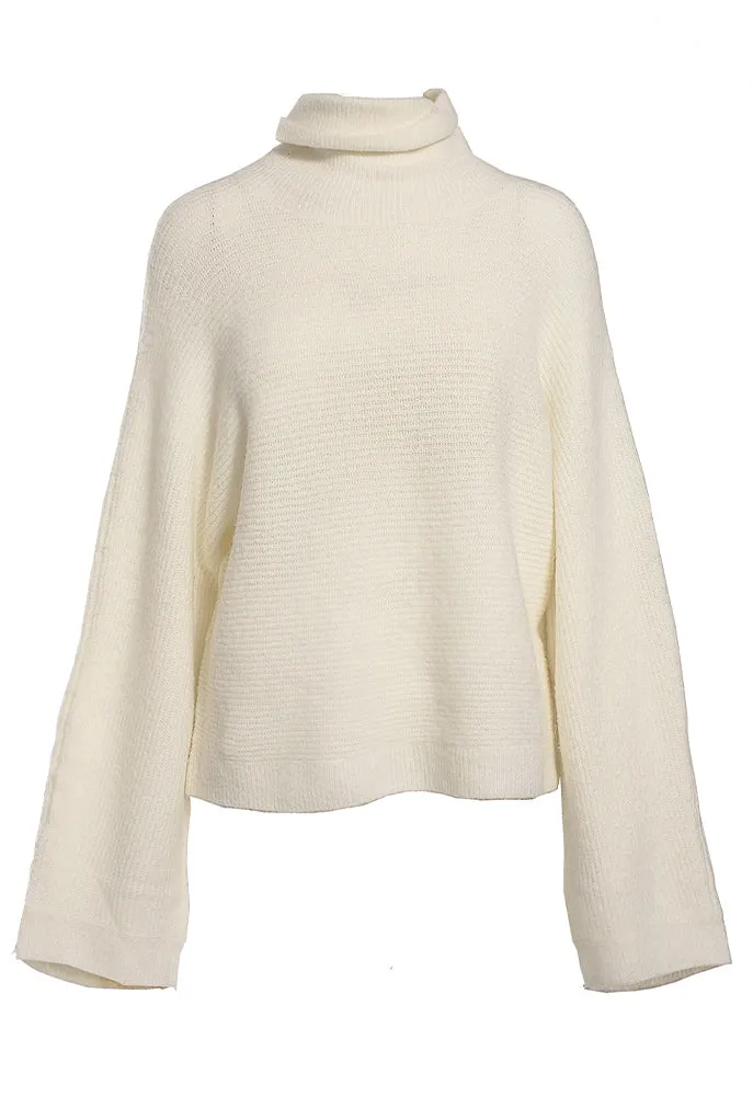 Minnie Rose Cuddle Ribbed Turtleneck Sweater