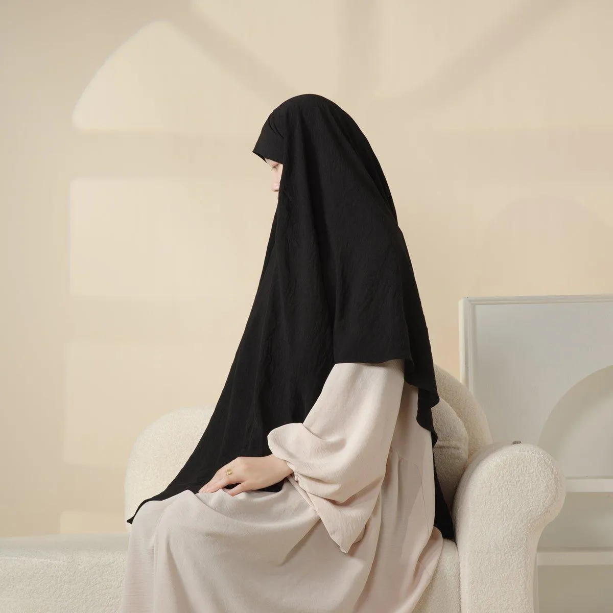 MK009 New Crepe 1-Layer Khimar