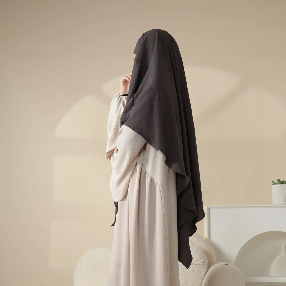 MK009 New Crepe 1-Layer Khimar