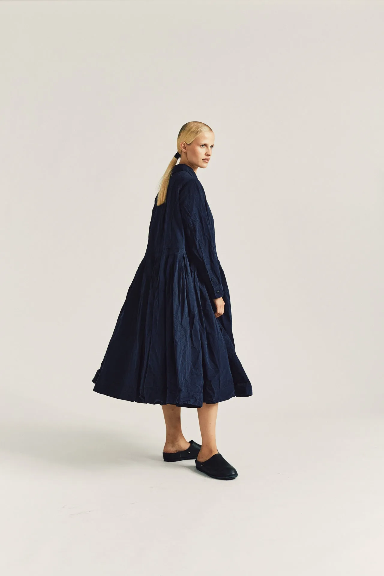 MOLAYEN DRESS - TOUGH COT - NAVY