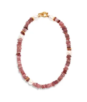 Mood Necklace in Strawberry Quartz