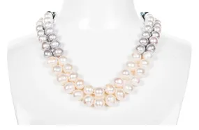 Multi-Color Double Strand Layer Freshwater Pearl Necklace 10mm