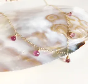 Necklace IVANNA - pink topaz (N252)