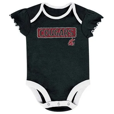 New - NCAA Infant Girls' 3pk Bodysuit Set