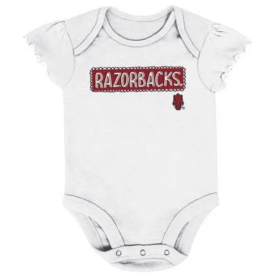 New - NCAA Infant Girls' 3pk Bodysuit Set