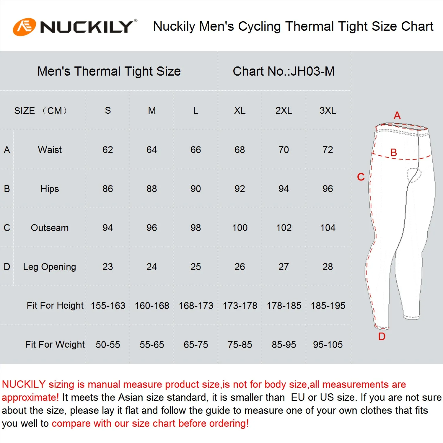 Nuckily NS903 Multi Long Distance Gel Padded Cycling Winter Fleece Pants