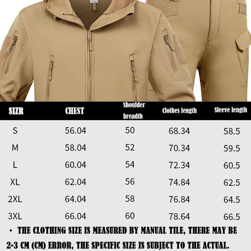 Oulylan Waterproof Tactical Jacket Set: Winter-Autumn Hooded Tracksuits for Men